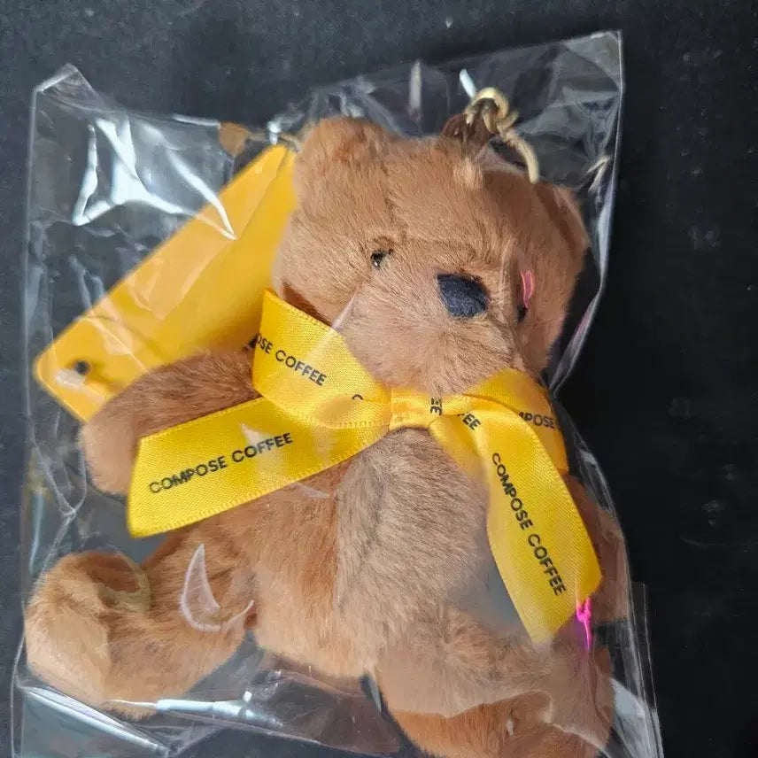 [BUNJANG] Compose Coffee Bear Plush Keychain / 컴포즈커피 곰인형 키링 새상품