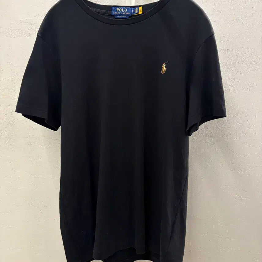 [BUNJANG] Polo Ralph Lauren New Basic Short Sleeve T-Shirt with Color Pony Embroidery - L / 폴로 랄프로렌 신형 기본 반팔티 컬러포니 자수 L