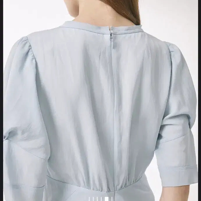 [BUNJANG] Mine by Hansem Sky Blue Goddess Fit Long Dress / 한섬 마인 여신핏 하늘색 롱원피스 새상품