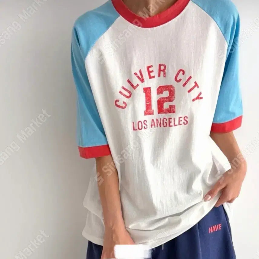 [BUNJANG] Raglan Short Sleeve T-Shirt / 라글란 반팔 티셔츠 (새상품)