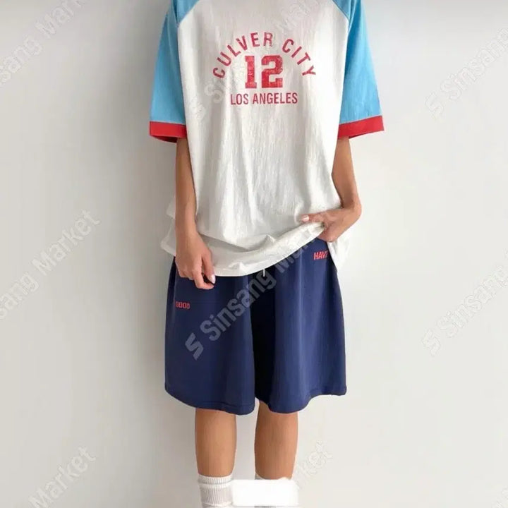 [BUNJANG] Raglan Short Sleeve T-Shirt / 라글란 반팔 티셔츠 (새상품)