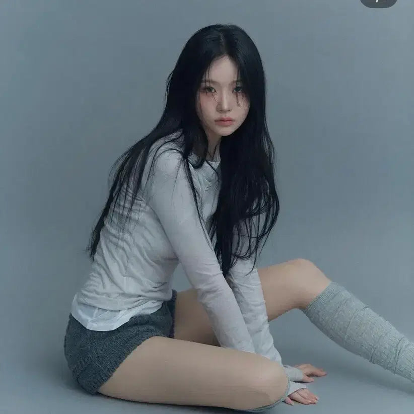[BUNJANG] Soonji Layered Wool Long Sleeve Gray / 이손 착용) 순지 레이어드 울 롱슬리브 그레이