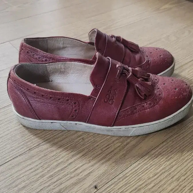 [BUNJANG] AS.98 Red Brogue Tassel Loafers (240) / AS.98 레드 브로그 태슬 로퍼240