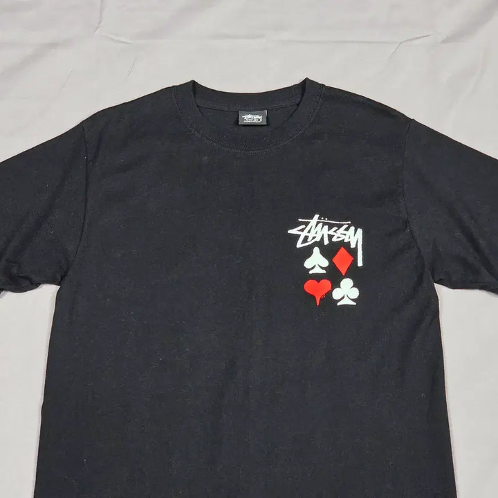 [BUNJANG] Stussy Trump Card Suit Logo Short Sleeve T-Shirt / (새상품) [스투시] 트럼프 카드 수트 로고 반팔 티셔츠 | S00079