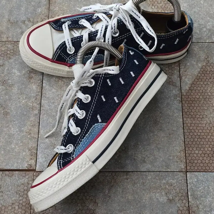 [BUNJANG] Converse Chuck 70 Low Indigo Boro Navy Sneakers (Size 220) / (220)컨버스 척 70 로우 인디고 보로 네이비 스니커즈