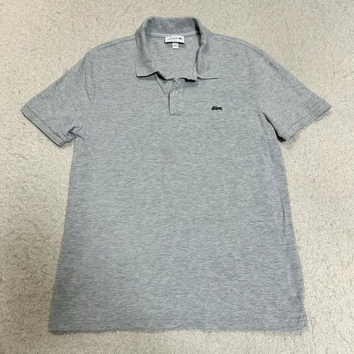 [BUNJANG] Lacoste Half-Sleeve Polo Shirt Grey XL / 라코스테 반팔 카라티 그레이 XL