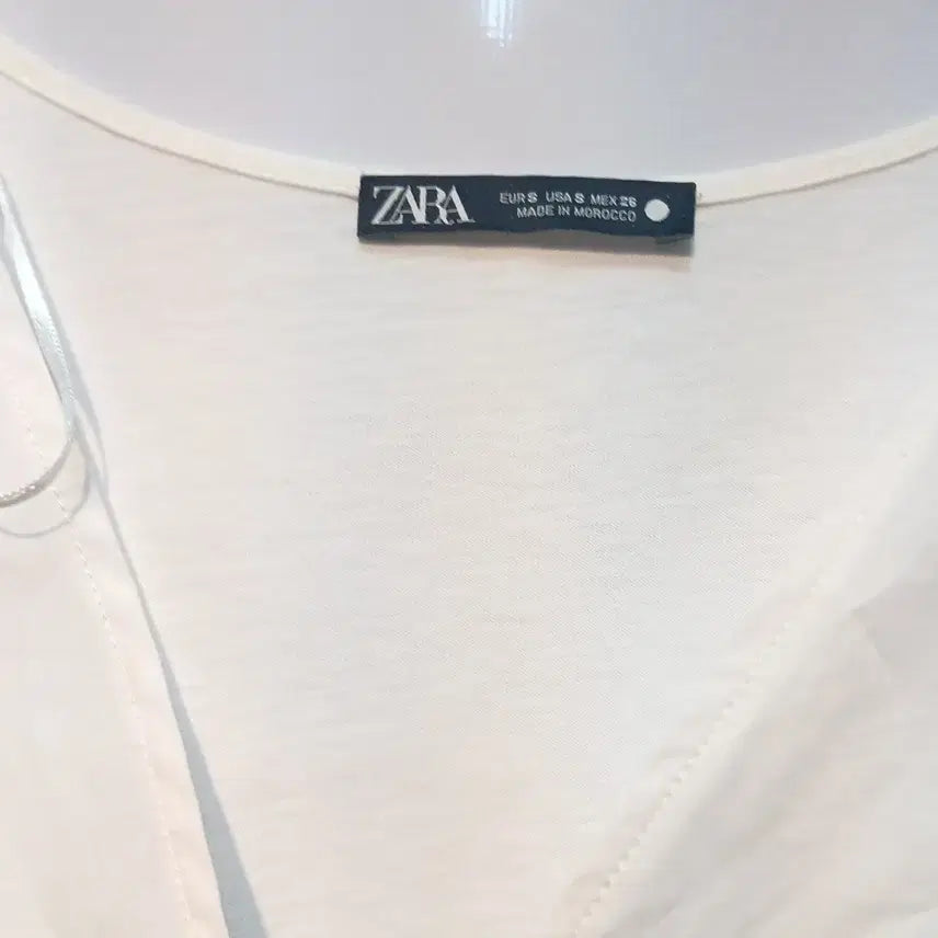 [BUNJANG] ZARA White Balloon Sleeve Blouse S / ZARA 화이트 벌룬 소매 블라우스 S