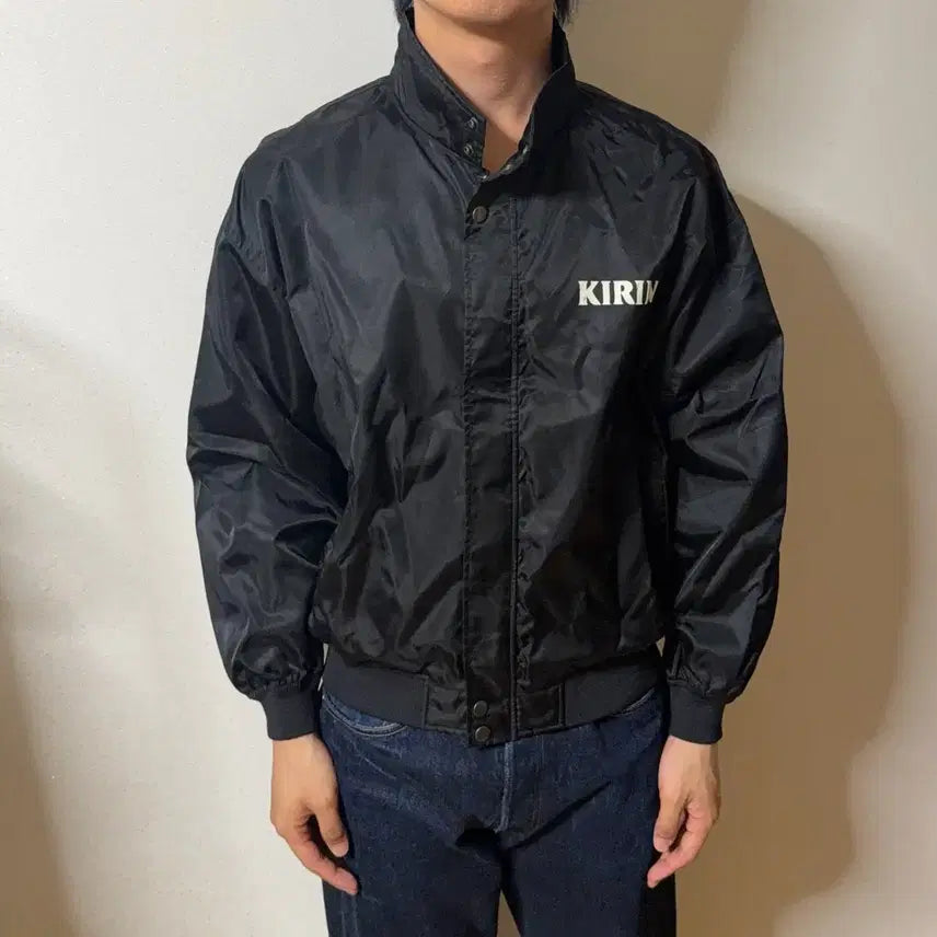 [BUNJANG] Kirin Beer Harrington Jacket / KIRIN BEER 기린 비어 나일론 헤링턴 자켓