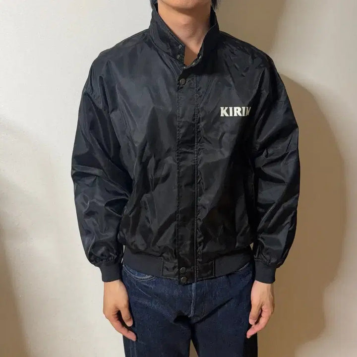 [BUNJANG] Kirin Beer Harrington Jacket / KIRIN BEER 기린 비어 나일론 헤링턴 자켓