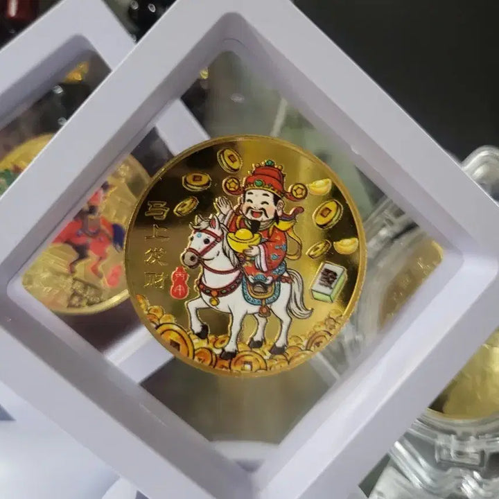 [BUNJANG] Golden God of Wealth Coin Ornament / 황금 재물신 동전 장식품