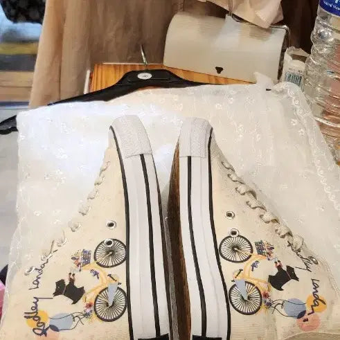 [BUNJANG] Radley London High-Top Sneakers Ivory / Radley London 하이탑 스니커즈 아이보리