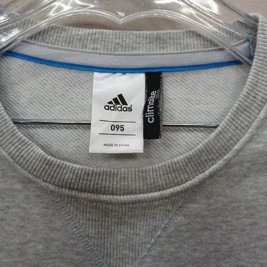 [BUNJANG] Adidas Three-Stripes Sweatshirt Grey/Blue / 아디다스 삼선 맨투맨 그레이/블루