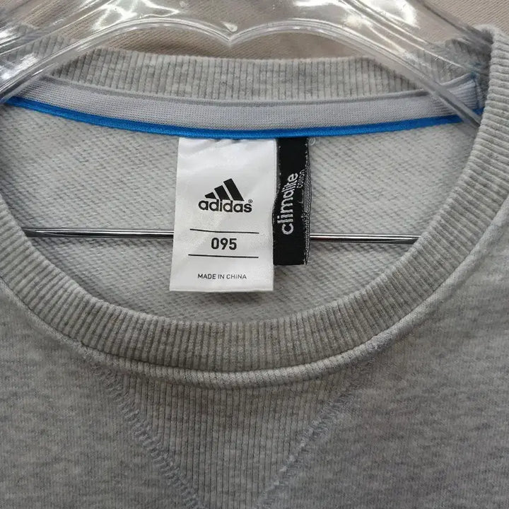 [BUNJANG] Adidas Three-Stripes Sweatshirt Grey/Blue / 아디다스 삼선 맨투맨 그레이/블루