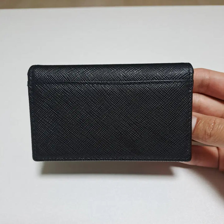 [BUNJANG] Prada Saffiano Metal Logo Card Wallet Black / [100%/정품] 프라다 사피아노 메탈 로고 카드 지갑 블랙
