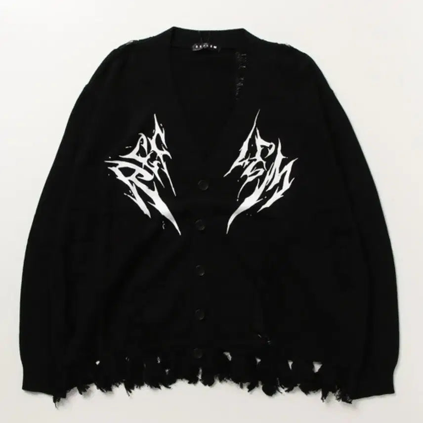 [BUNJANG] Reflem Damaged Knit Cardigan / 교판) Reflem 레플렘 데미지 니트 가디건 지뢰계 중성계