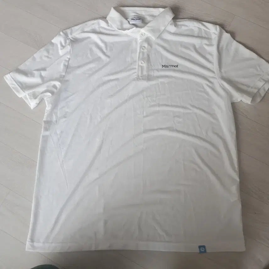 [BUNJANG] Marmot White Short-Sleeve Polo T-Shirt / 마모트 화이트 반팔 티셔츠