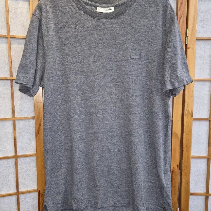 [BUNJANG] Lacoste Gray Short Sleeve T-Shirt Size 95 / 라코스테 회색 반팔 티셔츠 95