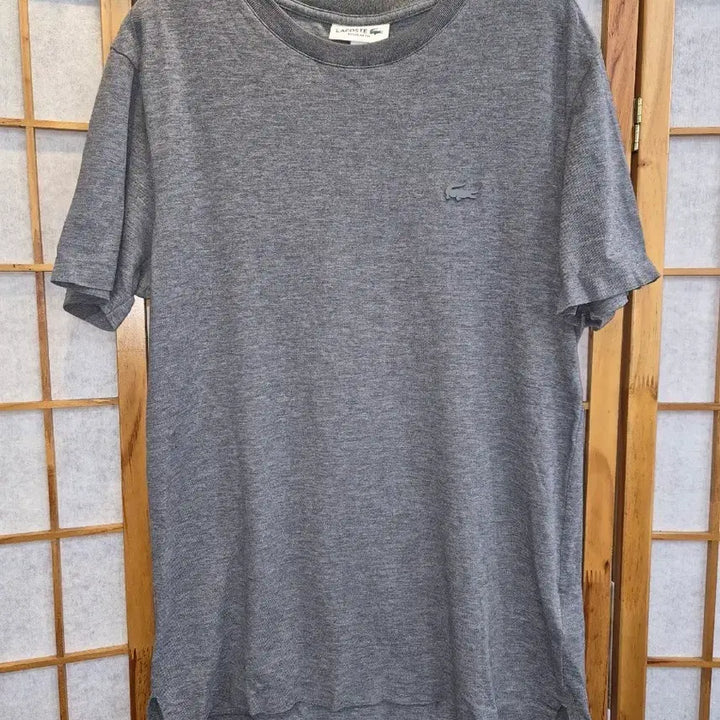[BUNJANG] Lacoste Gray Short Sleeve T-Shirt Size 95 / 라코스테 회색 반팔 티셔츠 95