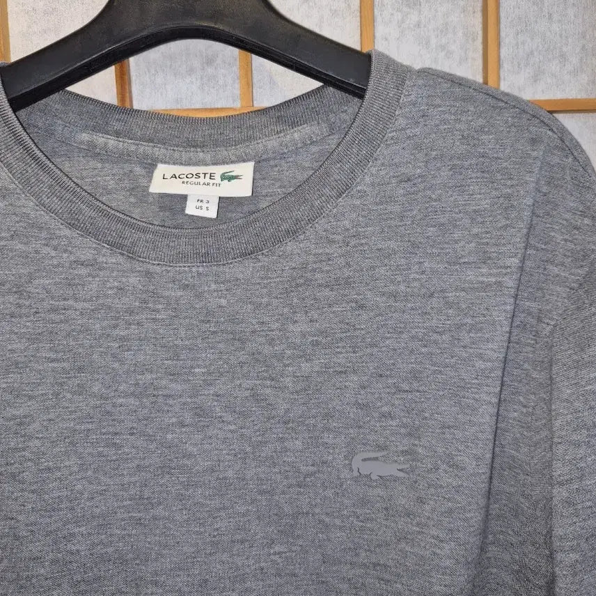 [BUNJANG] Lacoste Gray Short Sleeve T-Shirt Size 95 / 라코스테 회색 반팔 티셔츠 95