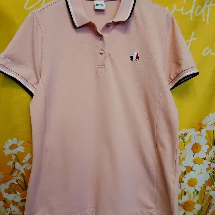 [BUNJANG] Eider Pink Polo T-Shirt (Size 100L) / 아이더 핑크색 여성 폴로 반팔티 100L