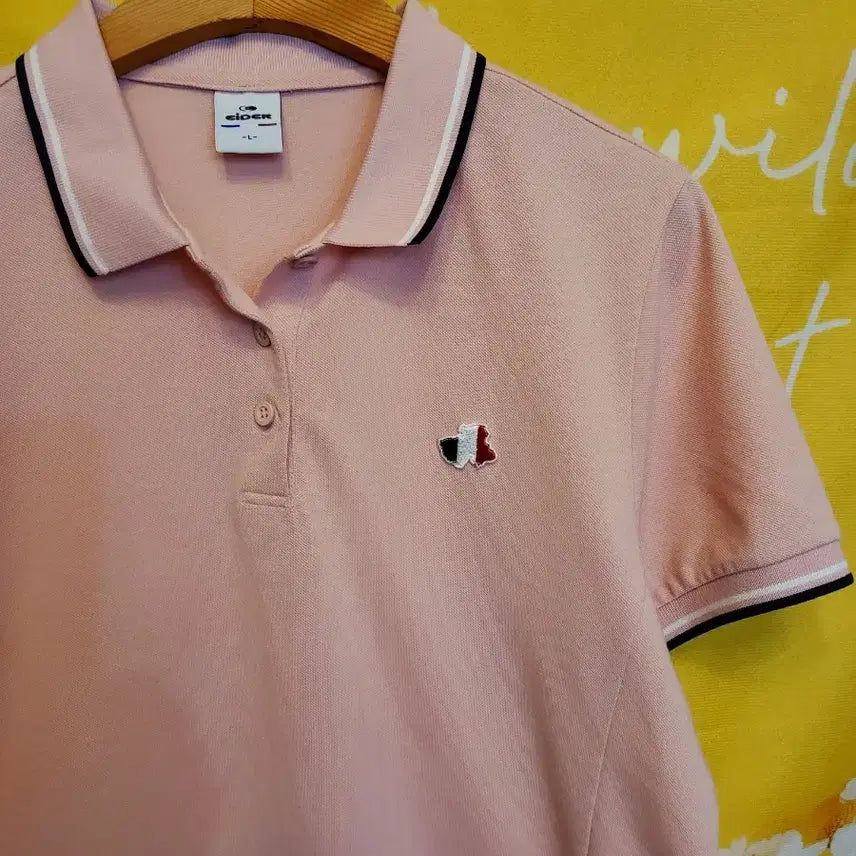 [BUNJANG] Eider Pink Polo T-Shirt (Size 100L) / 아이더 핑크색 여성 폴로 반팔티 100L
