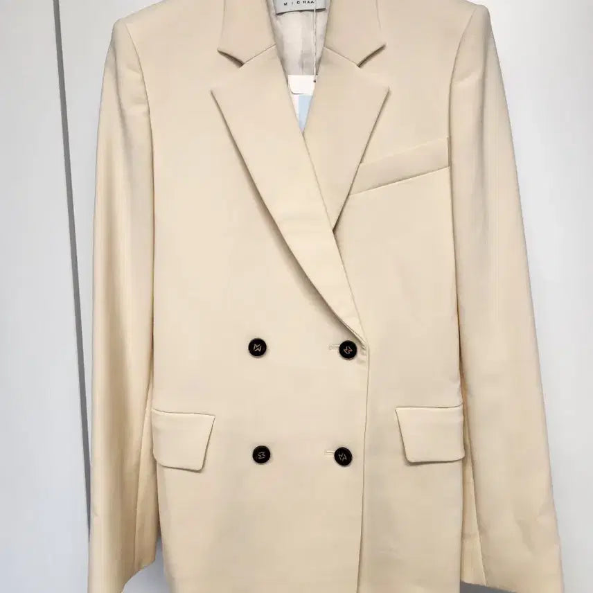 [BUNJANG] MICHAA Double-Breasted Jacket Light Yellow / 미샤 더블 브레스트 자켓 라이트옐로우