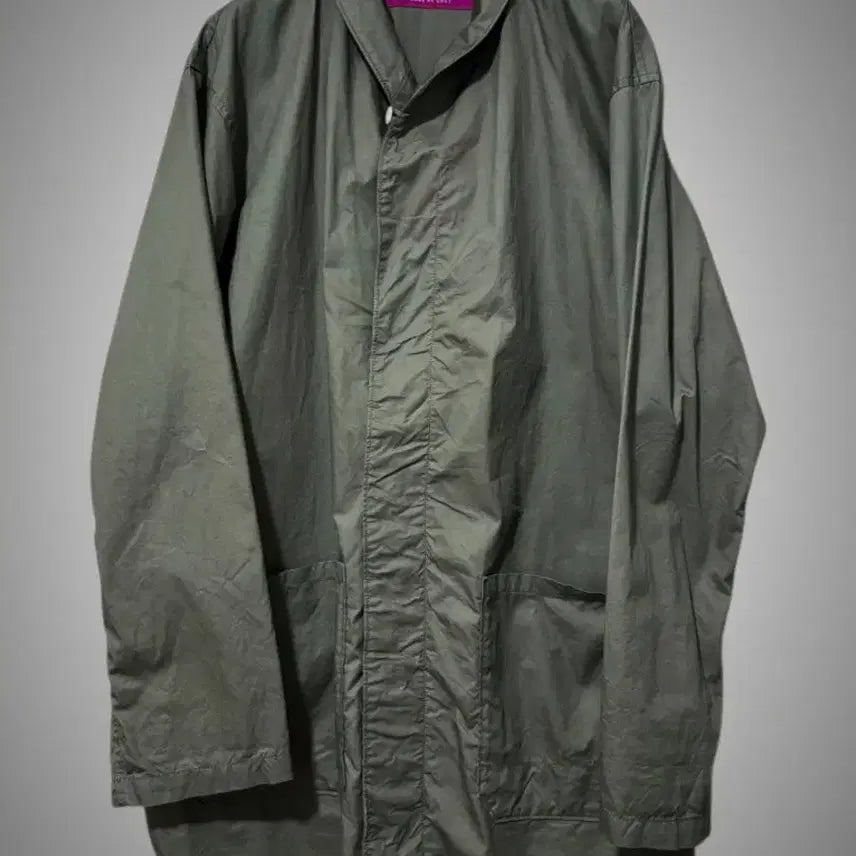 [BUNJANG] Sajudecrew Shawl Collar Shirt Coat Khaki / 사쥬드크레 숄카라 셔츠 코트