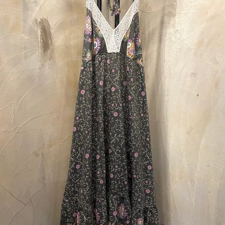 [BUNJANG] Maje Ethnic Halterneck Dress / 마쥬 에스닉 홀터넥 원피스 66