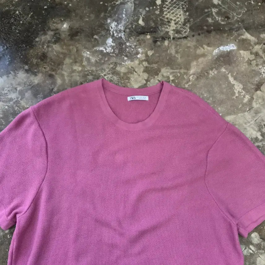 [BUNJANG] ZARA Short Sleeve Knit T-Shirt (L) / L) ZARA 자라 반팔 니트 티셔츠