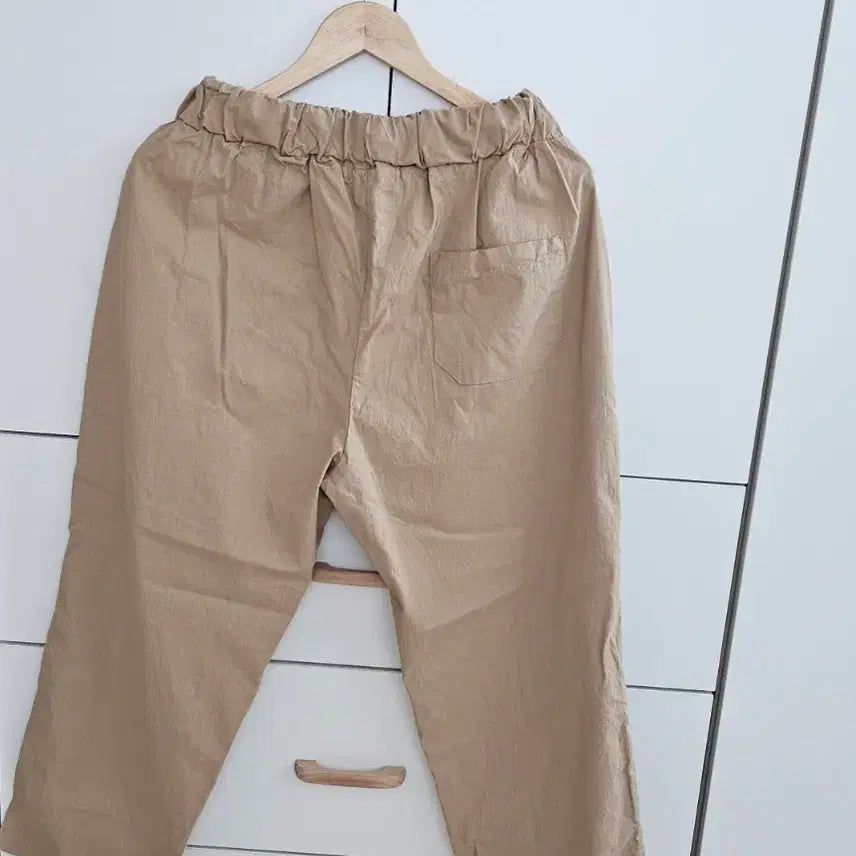 [BUNJANG] Unisex Linen Baggy Pants - Beige / (실착1회) 린넨 배기팬츠 베이지 남여공용