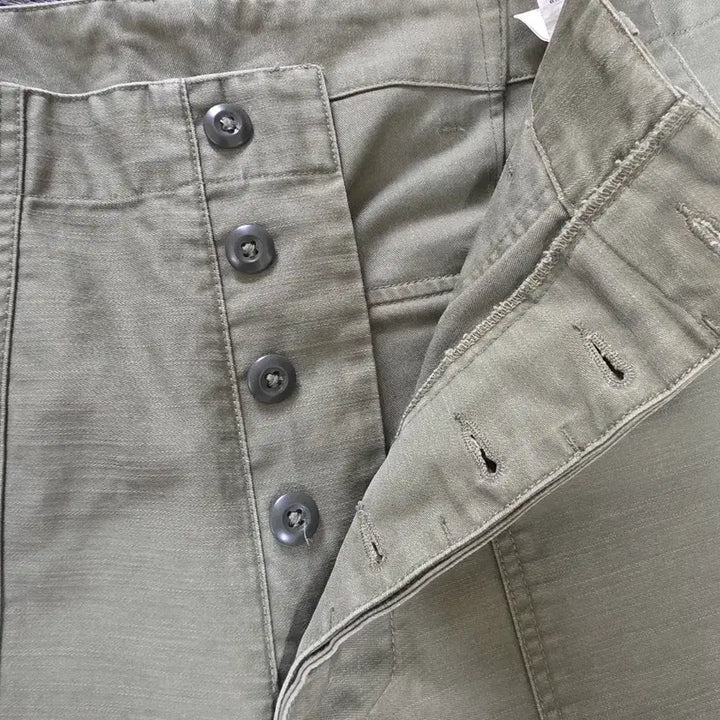 [BUNJANG] Outstanding Fatigue Cotton Pants Olive / 아웃스탠딩 퍼티그 코튼 팬츠 올리브