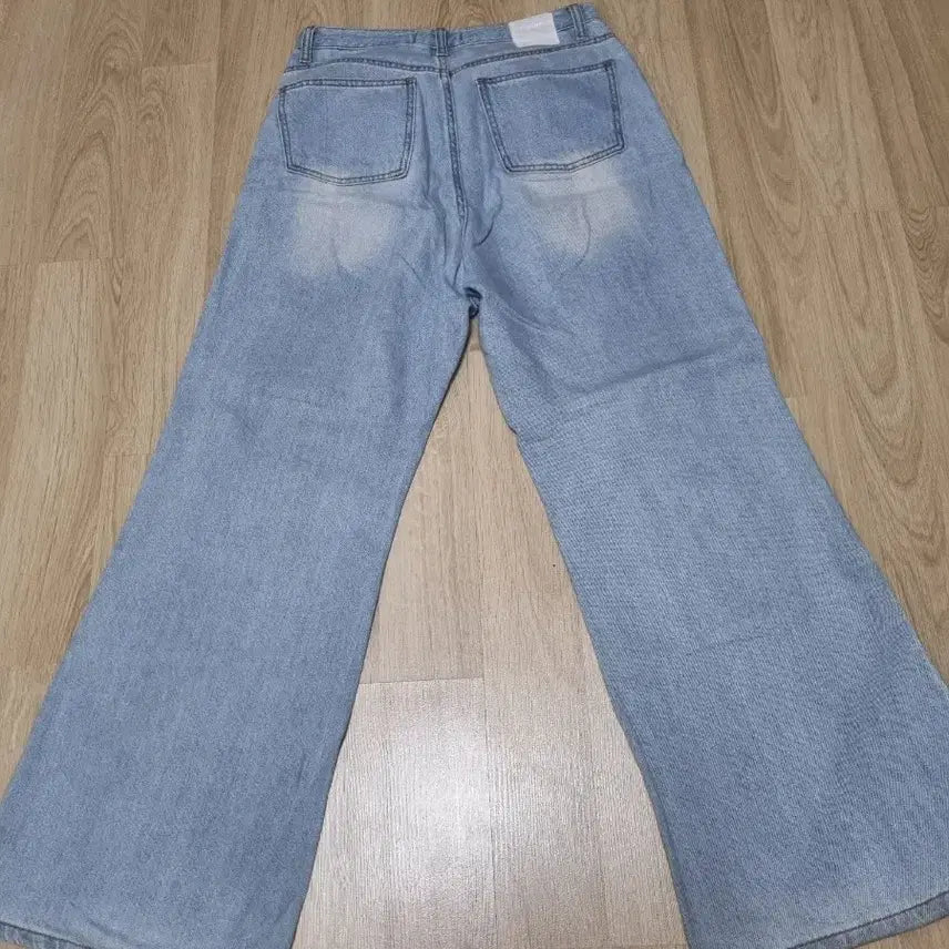[BUNJANG] Light Wash Wide Leg Denim Pants / 연청 와이드 데님 팬츠