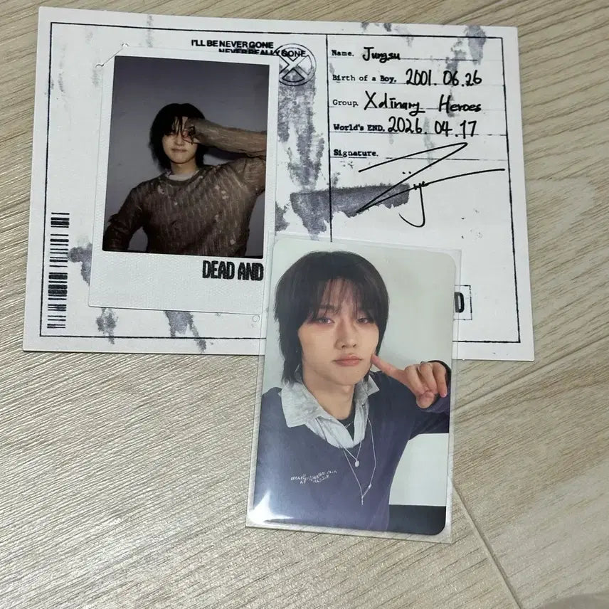 [BUNJANG] XODIAC SUJEONG Photocard + Polaroid Bundle Set / 엑디즈 정수 포카1장+폴라 1장 일관