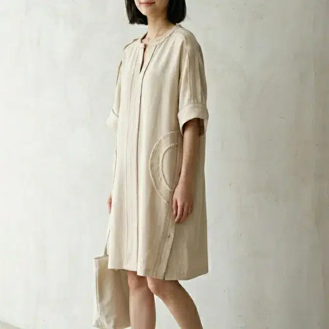 [BUNJANG] System Linen Blend Dress / [55]시스템 린넨 혼방 원피스