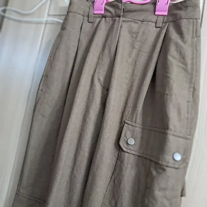 [BUNJANG] Khaki Cargo Wide Pants / 카키색 카고 와이드 팬츠