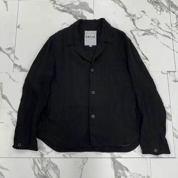 [BUNJANG] Solid Homme Black Three-Button Jacket / 솔리드옴므 블랙 쓰리버튼 자켓