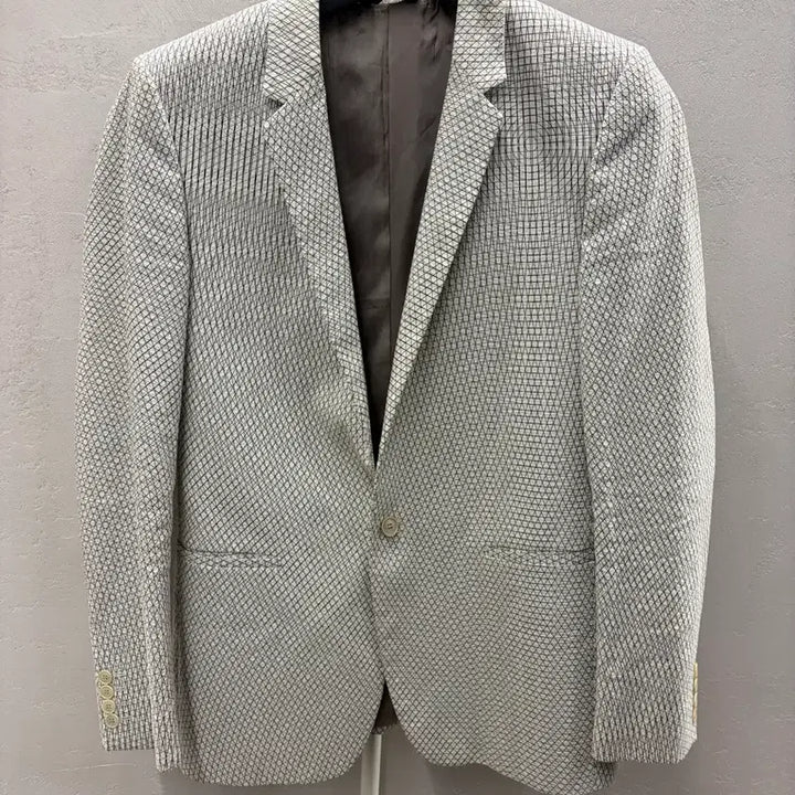 [BUNJANG] Calvin Klein Collection Italian Check Pattern Blazer 48/38 / 켈빈클라인 컬렉션 이태리 체크 패턴 블레이저 48/38