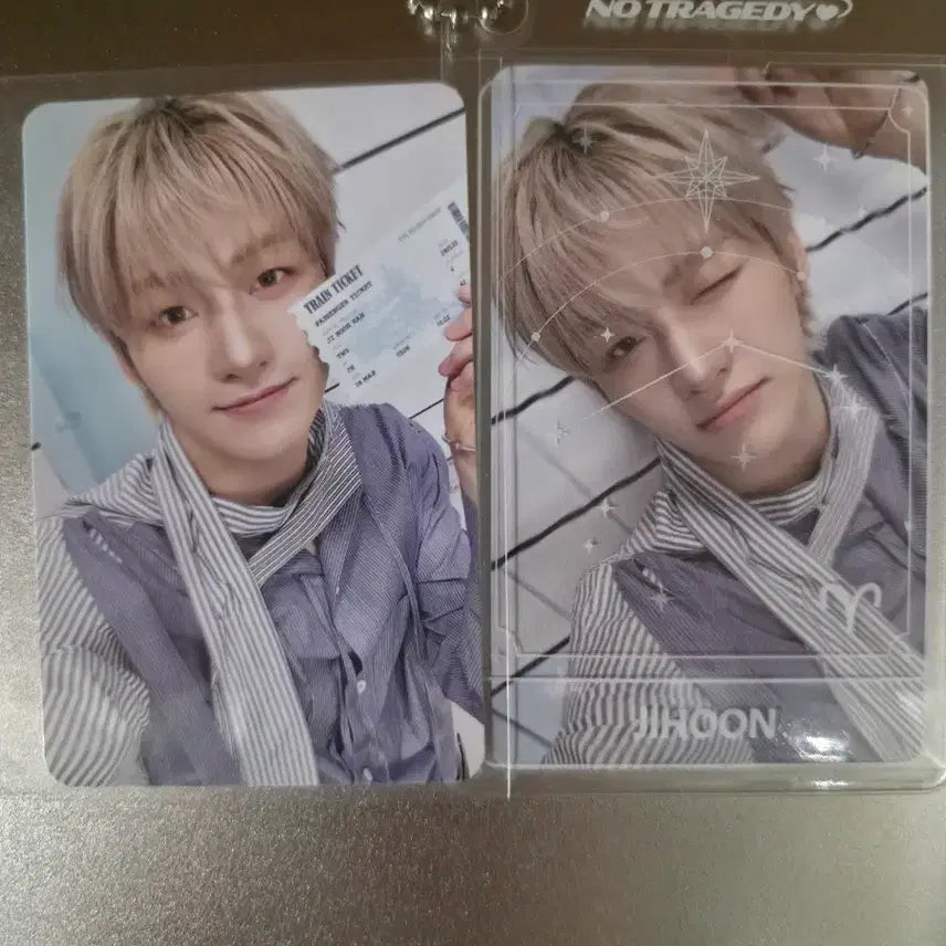 [BUNJANG] SEVENTEEN Woozi No Tragedy Photocard &amp; POB Holder Set / 투어스지훈