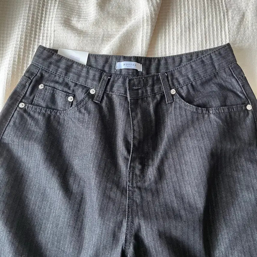 [BUNJANG] Hering Non-Fade Black Stripe Pants / 헤링 논페이드 블랙 스트라이프 팬츠