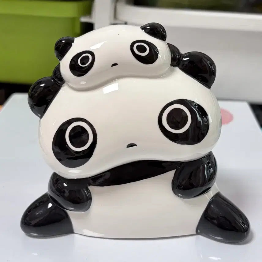 [BUNJANG] San-X Tare Panda Ceramic Piggy Bank / 고전문구 산엑스 타레판다 도자기 저금통