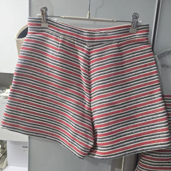 [BUNJANG] Sandro Stripe Short Sleeve Blouse and Shorts Set / 산드로 스트라이프 반팔 블라우스 반바지세트