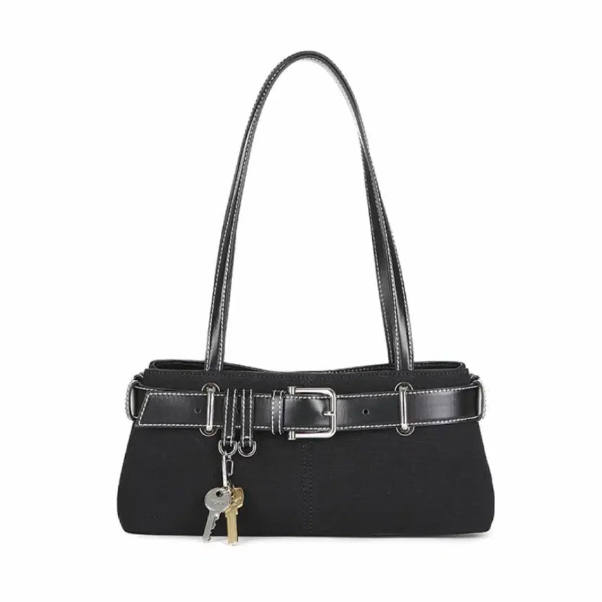 [BUNJANG] Osoi Shoulder Broccle Mini Canvas Black Bag / 오소이 숄더 브로클 미니 캔버스 블랙