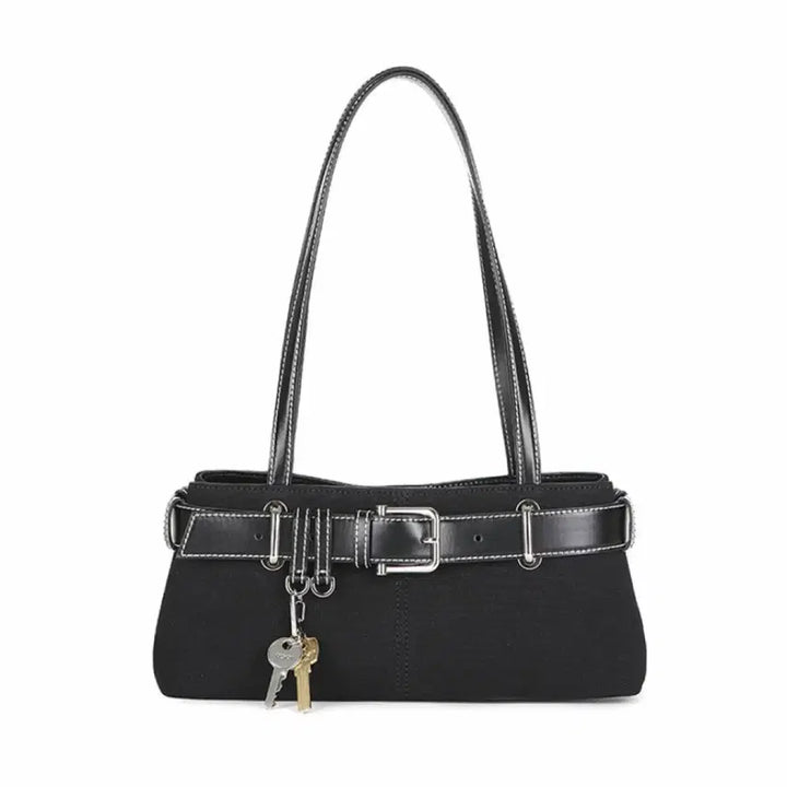 [BUNJANG] Osoi Shoulder Broccle Mini Canvas Black Bag / 오소이 숄더 브로클 미니 캔버스 블랙