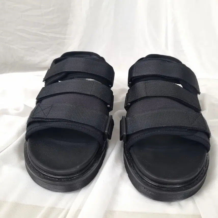 [BUNJANG] New Black Velcro Strap Sandals / 새상품 블랙 벨크로 스트랩 샌들