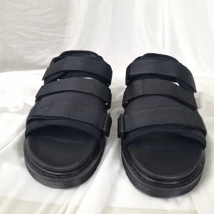 [BUNJANG] New Black Velcro Strap Sandals / 새상품 블랙 벨크로 스트랩 샌들