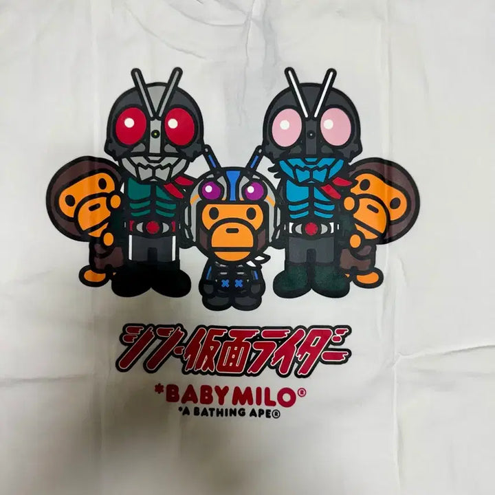 [BUNJANG] BAPE x Kamen Rider Collaboration T-Shirt White / 베이프 X 가면라이더 티셔츠 화이트