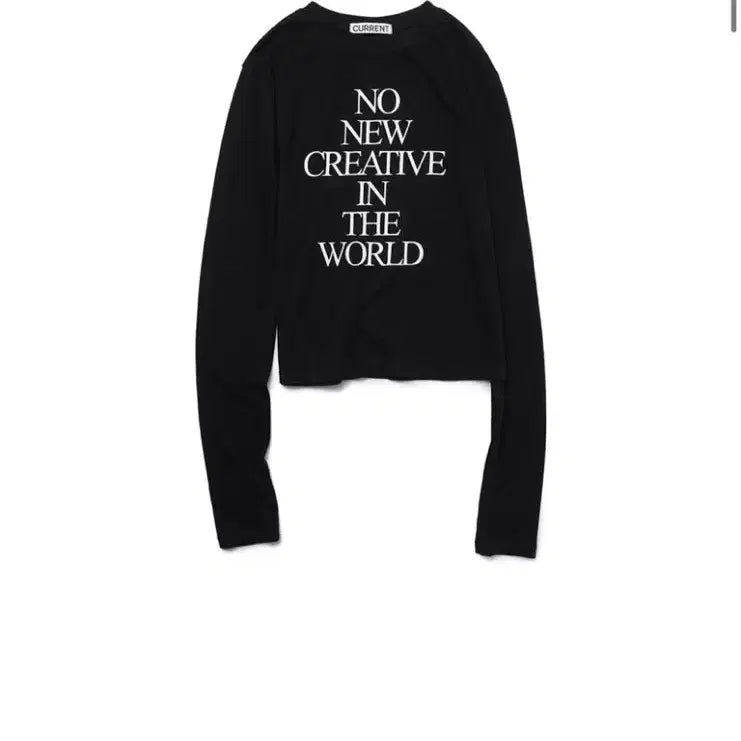[BUNJANG] CURRENT Black Printing Long Sleeve T-Shirt / CURRENT 블랙 프린팅 긴팔 티셔츠