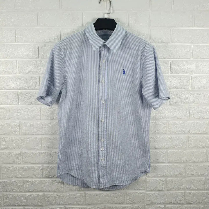 [BUNJANG] USPA Seersucker Short Sleeve Shirt / [100]USPA 시어서커 반팔 셔츠