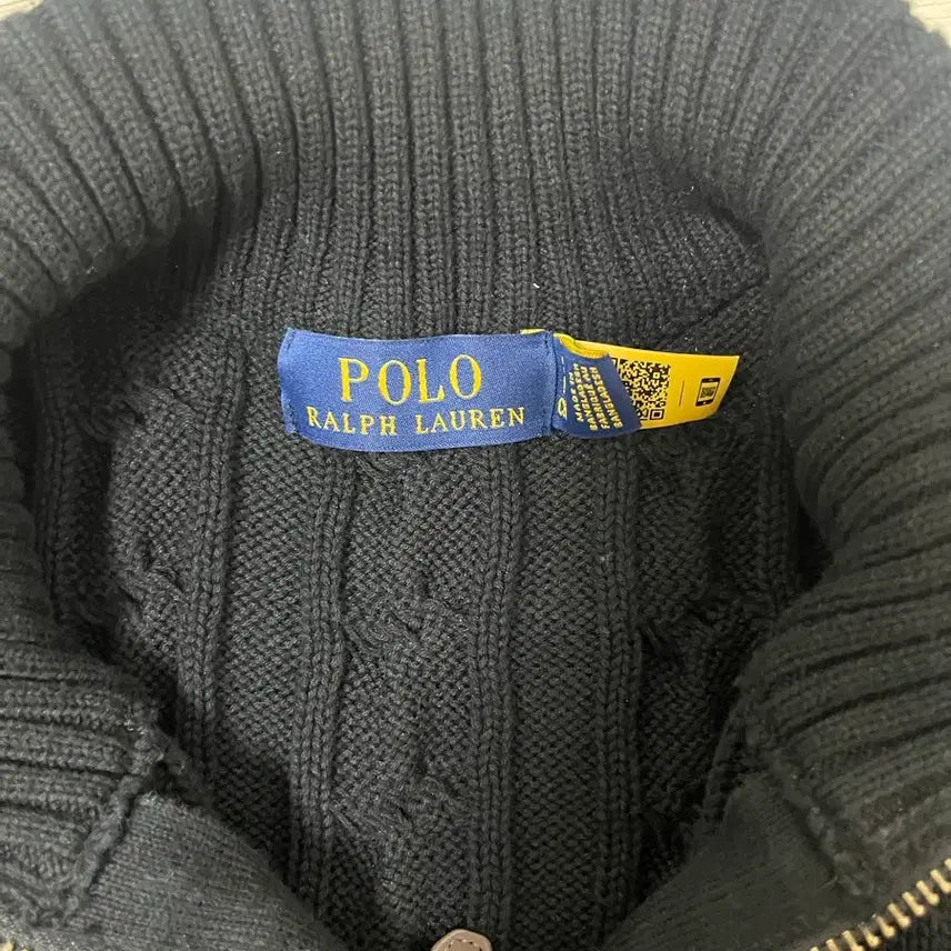 [BUNJANG] Polo Black Half-Zip Knit Sweater Size S / 폴로 반집업 니트 팔아요(검정색)