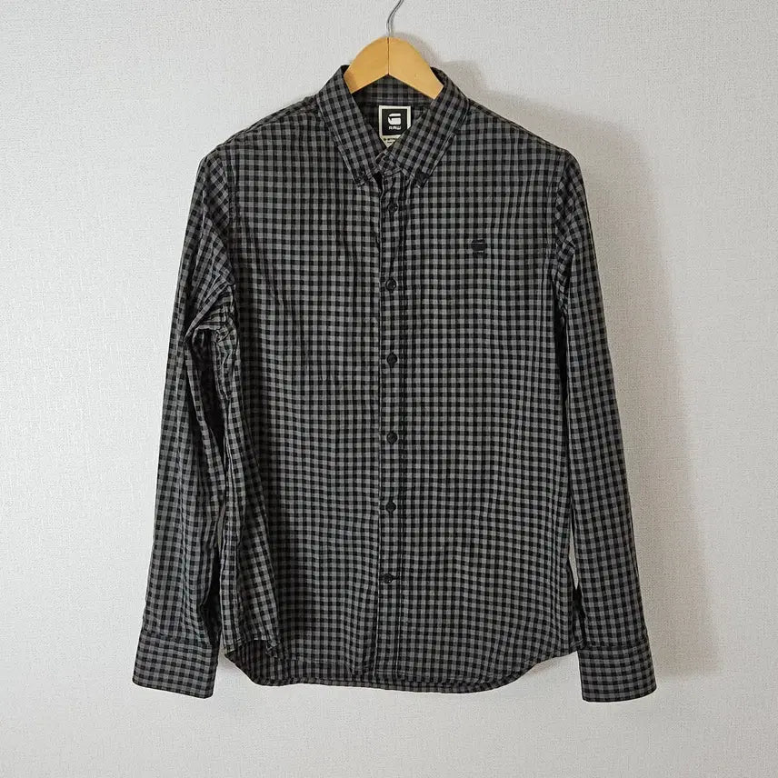 [BUNJANG] Zisrawoo Embroidered Rattan Check Shirt XL / 지스타로우 자수 라탄체크 셔츠 XL (거의 새상품)